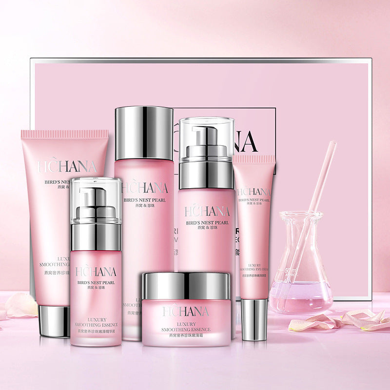 HCHANA Pearl Tender And Smooth Six-piece Set Hydrating And Nourishing Skin Care Kit